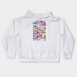 lgbtqia+ pride flags in Spanish Kids Hoodie